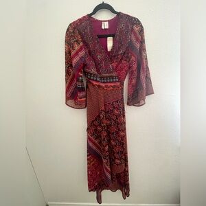 JAPNA High Low Maxi Wrap Dress Size S